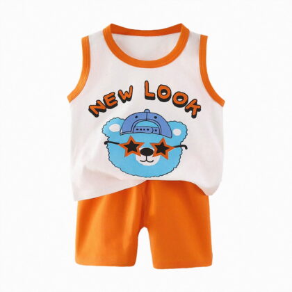 Ccpelsie Girls Summer Clothes 2 Piece Cute Outfits Kids Floral Print Long Sleeve Crop Top Shorts Clothing Set(Orange,6-12 Months)