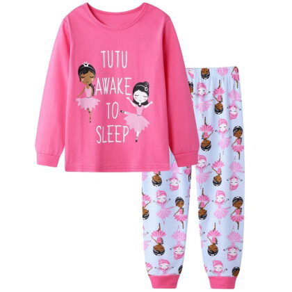 Cute Outfits For Girls Clothes 2 Piece Long Sleeve Cartoon Homewear Kids Clothing Sets
