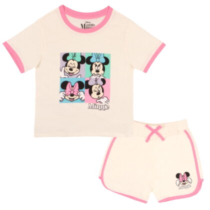 Disney Minnie Mouse Girls Short Sets Shirt and Shorts Set Girl Outfits for Toddler and Kids Clothes (Sizes 3T-16)