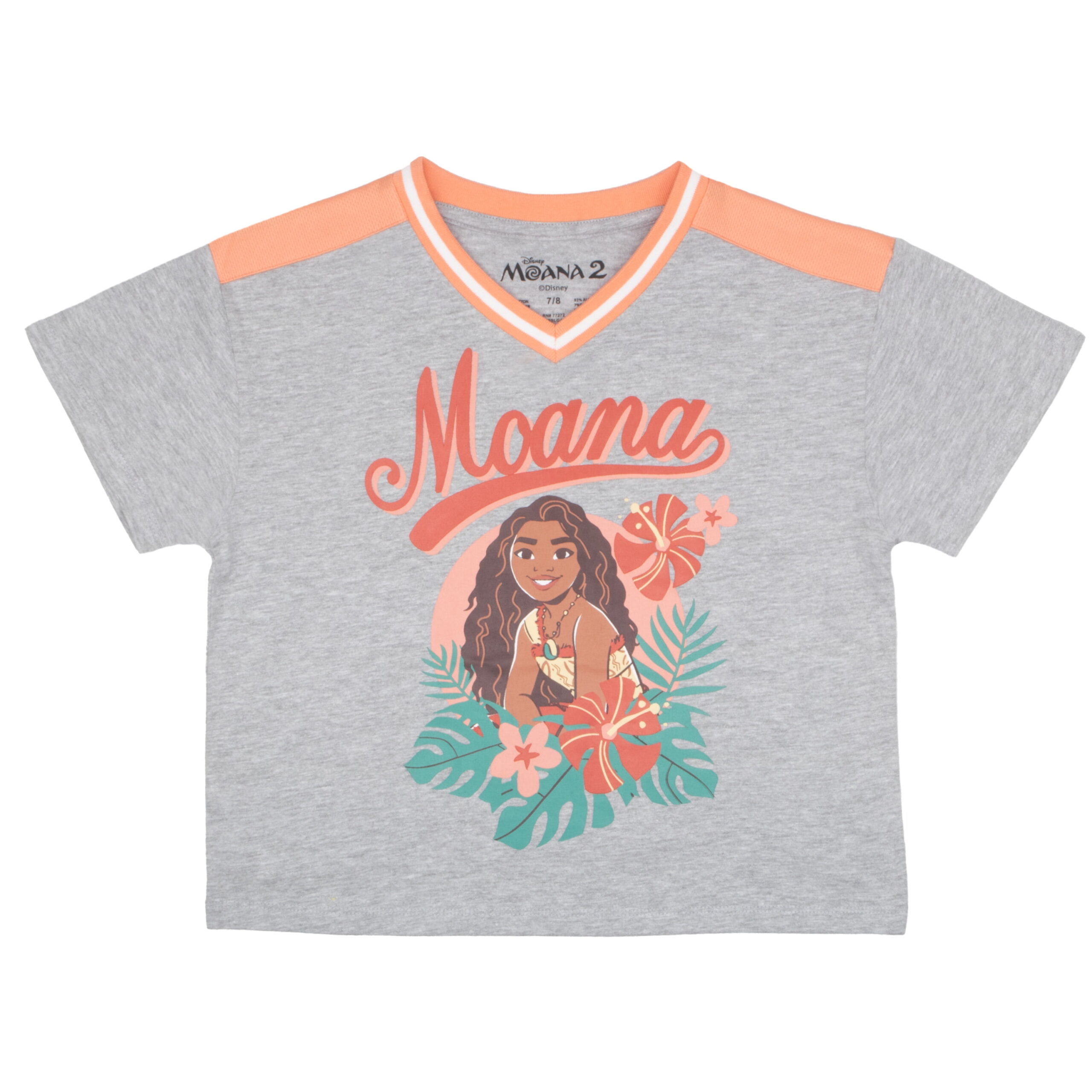 Disney Moana Girls' 2-Piece Set, Casual Short Sleeve Graphic T-Shirt & Skort for Kids, Sizes 3T-16 - Image 2