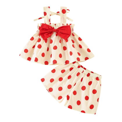 Edvintorg 1-4Years Toddler Baby Girls Outfits Summer Cute Print Sleeveless Comfy Round-Neck Skirt Dress and Short Pant Suit Kids Clothes Girls