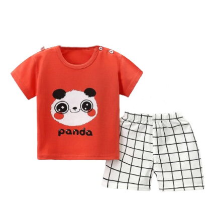Edvintorg 3Months-6Years Clothing Set For Baby Boy 2Pcs Summer Outfit Loungewear Cute Cartoons Printed Round Neck Short Sleeve Shirt And Shorts Sets Kids Clothes Boys
