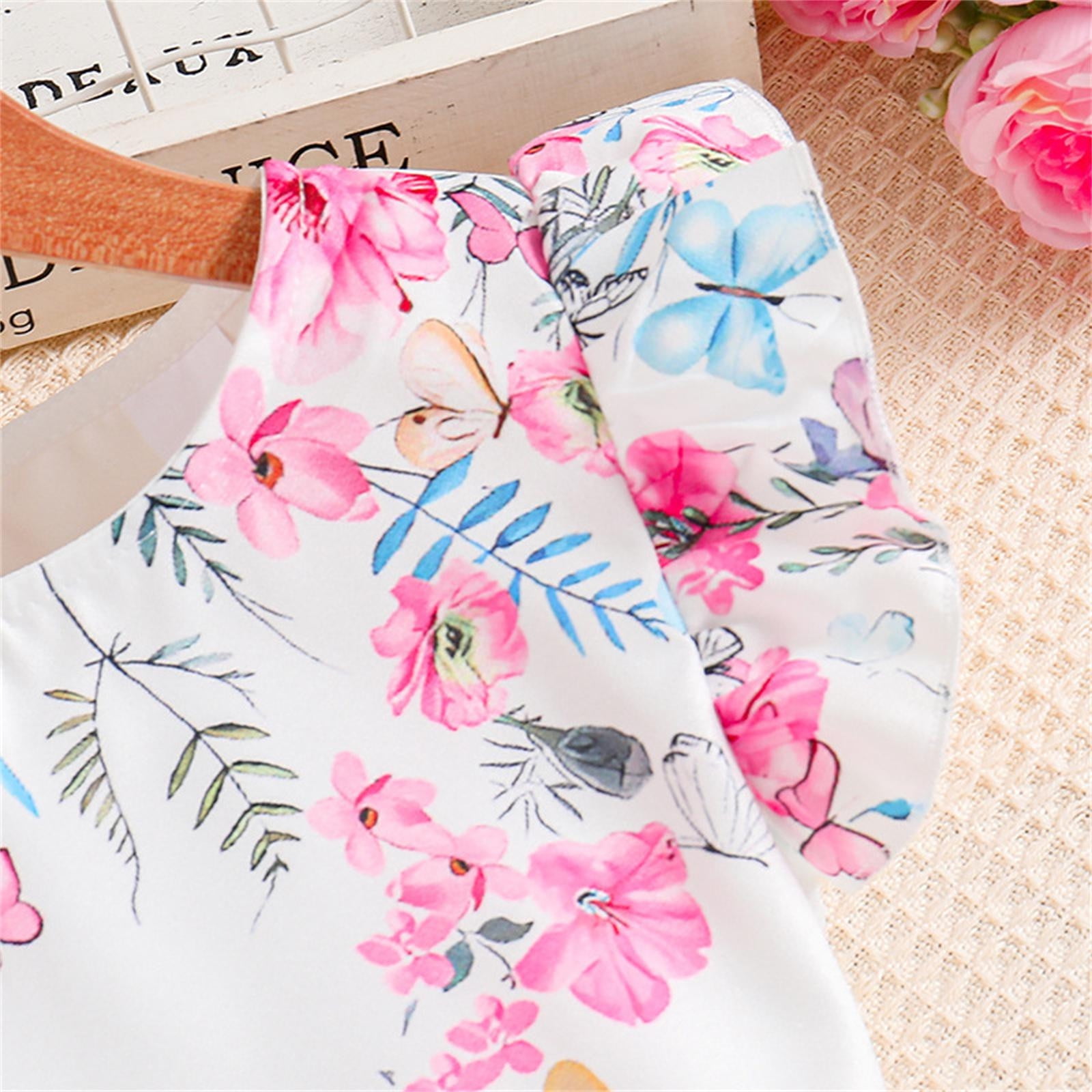 Gaexia Children Outfits Summer Girls' Clothing New Clothing for 8 12 Years Flying Sleeve Top Pants Suit Clothes Sets - Image 4