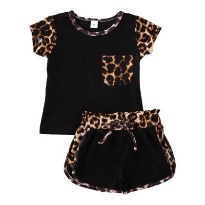 Girls Summer Outfits 2Pcs Kids Clothes Girls Tie Knot Front Tops T-Shirts and Casual Short Sets 5-12Y Girls Summer Set 1-6 Years,4-5 Years