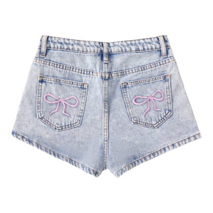 Jkety Girls Jeans Girls Jeans Shorts Denim Elastic Waist Bottom Trendy Cotton Summer Clothes for Kids Light Blue,13-14 Years