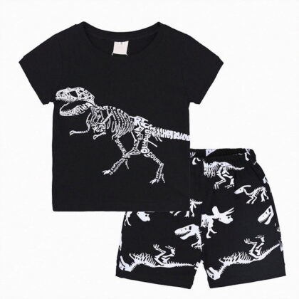 Kids Clothes Boys Toddler Outfit Sets Child Spring Summer Cotton Round Neck Print Sleeveless Basketball 1t 2t 3t 4t 5t 6t T-Shirt + Shorts T Shirt Set 2PCS