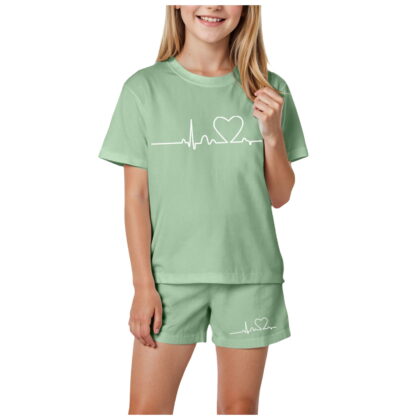 Kids Clothes Girls 2PCS Toddler Kids Baby Girl Clothes T-shirt Top Pants Shorts Summer Outfits Girls Summer Set 2-12 Years,4-5 Years