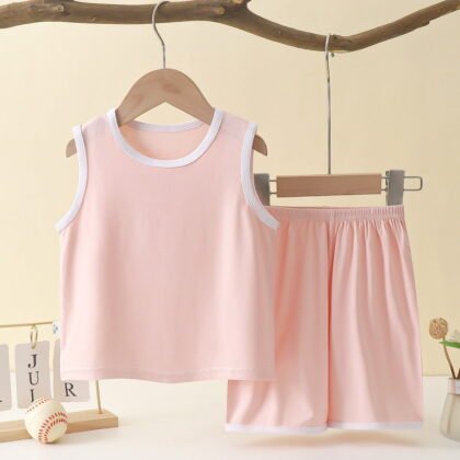 KkSLirnhs Size 1Y-17Y Girls Clothes under $ 10 Girls and Boys Clothing Sets 2 Piece Short Sleeve T Shirt and Pant Sets Girl Boy Outfits for Kids Size Pink 6Y
