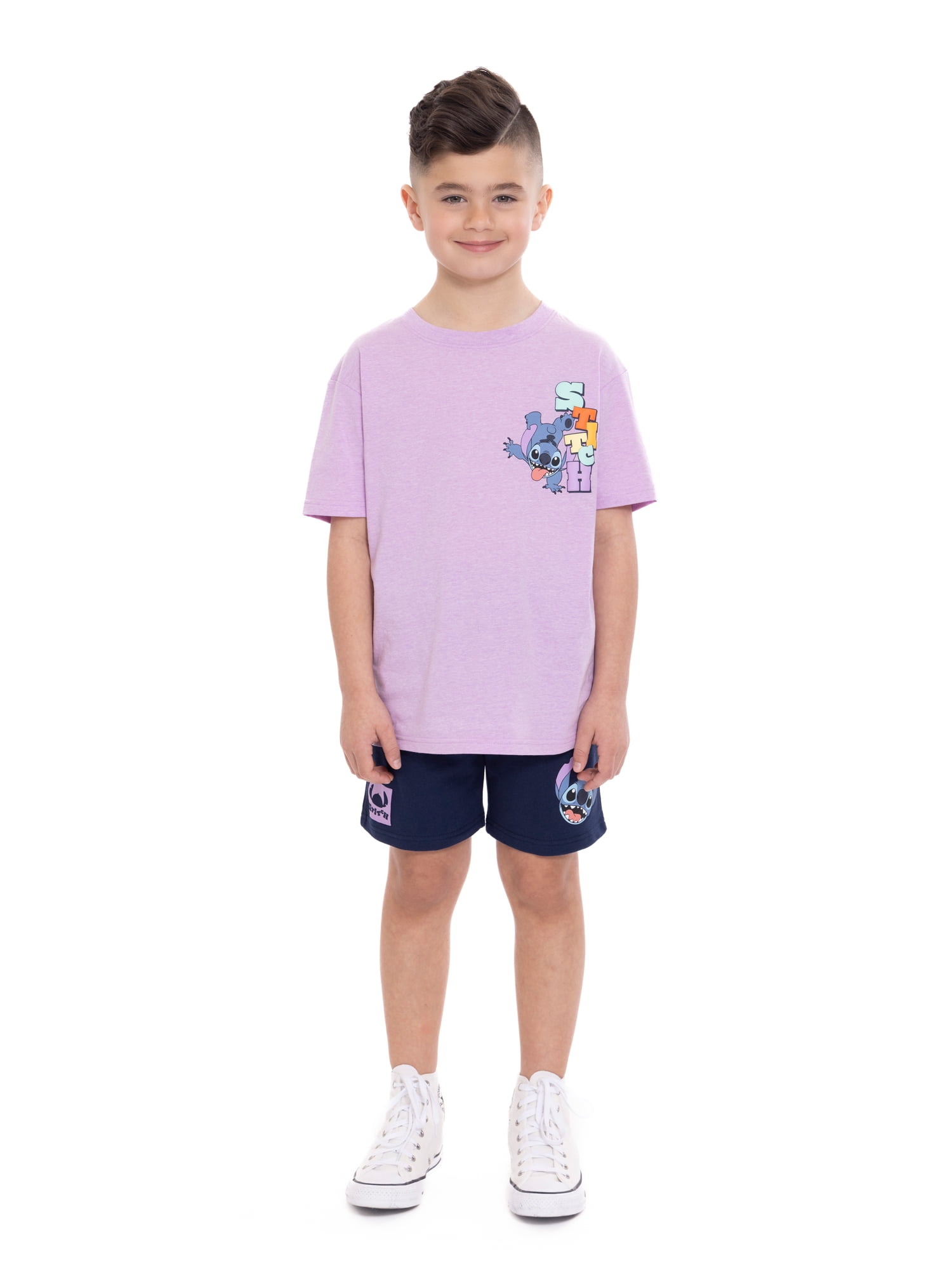 Lilo & Stitch Boys Graphic Tee and Shorts Set, 2-Piece, Sizes 4-10