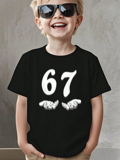 MAWOTEA Boy's Funny Six Seven Iron-On Graphic T-Shirt, Comfortable Cotton Clothing For Kids, Size 3Y-13Y, Z5101305 Ideal Gift For Kids