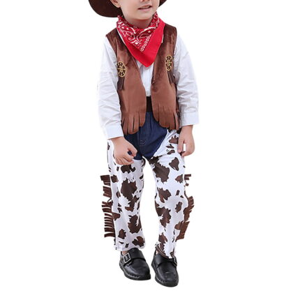 MEZZALL Toddler Baby Western Cowboy Style Kids Clothes Set Party Clothes, 3-4 Years