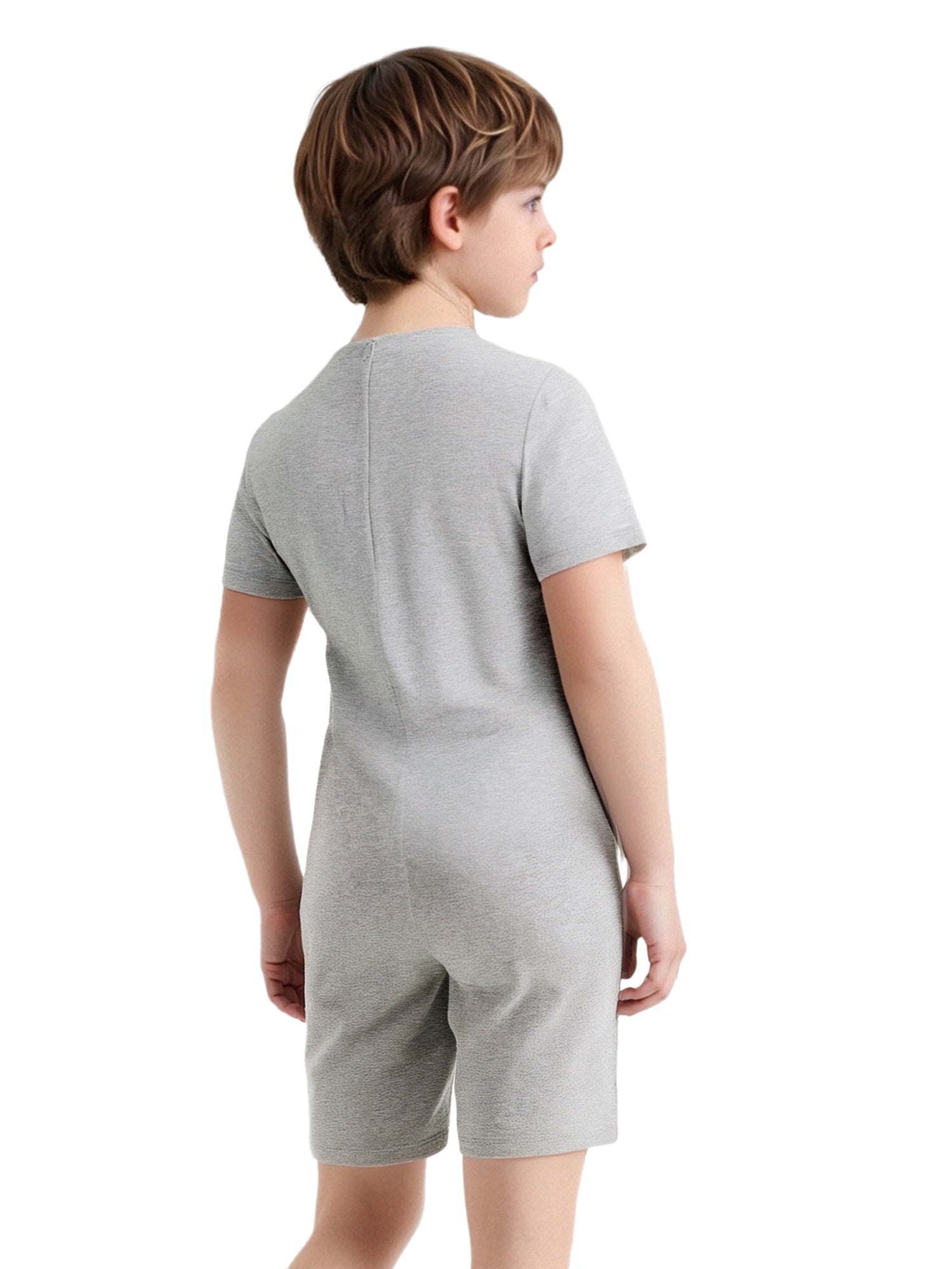 Miutii Unisex Kids Special Needs Outfits Adaptive Wear Sensory Friendly Clothes Park Outing Comfortably Clothing Grey 8 - Image 4