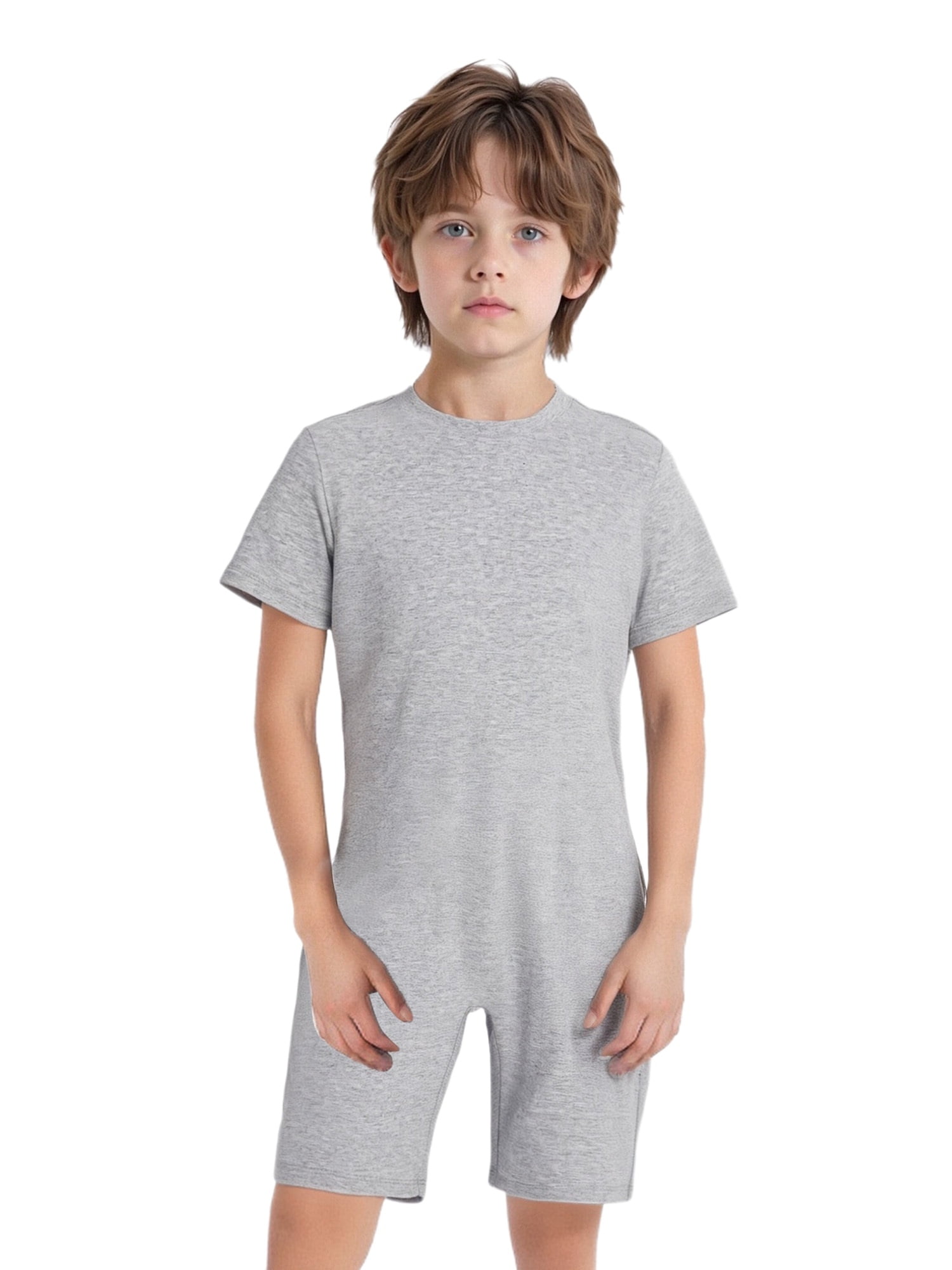 Miutii Unisex Kids Special Needs Outfits Adaptive Wear Sensory Friendly Clothes Park Outing Comfortably Clothing Grey 8