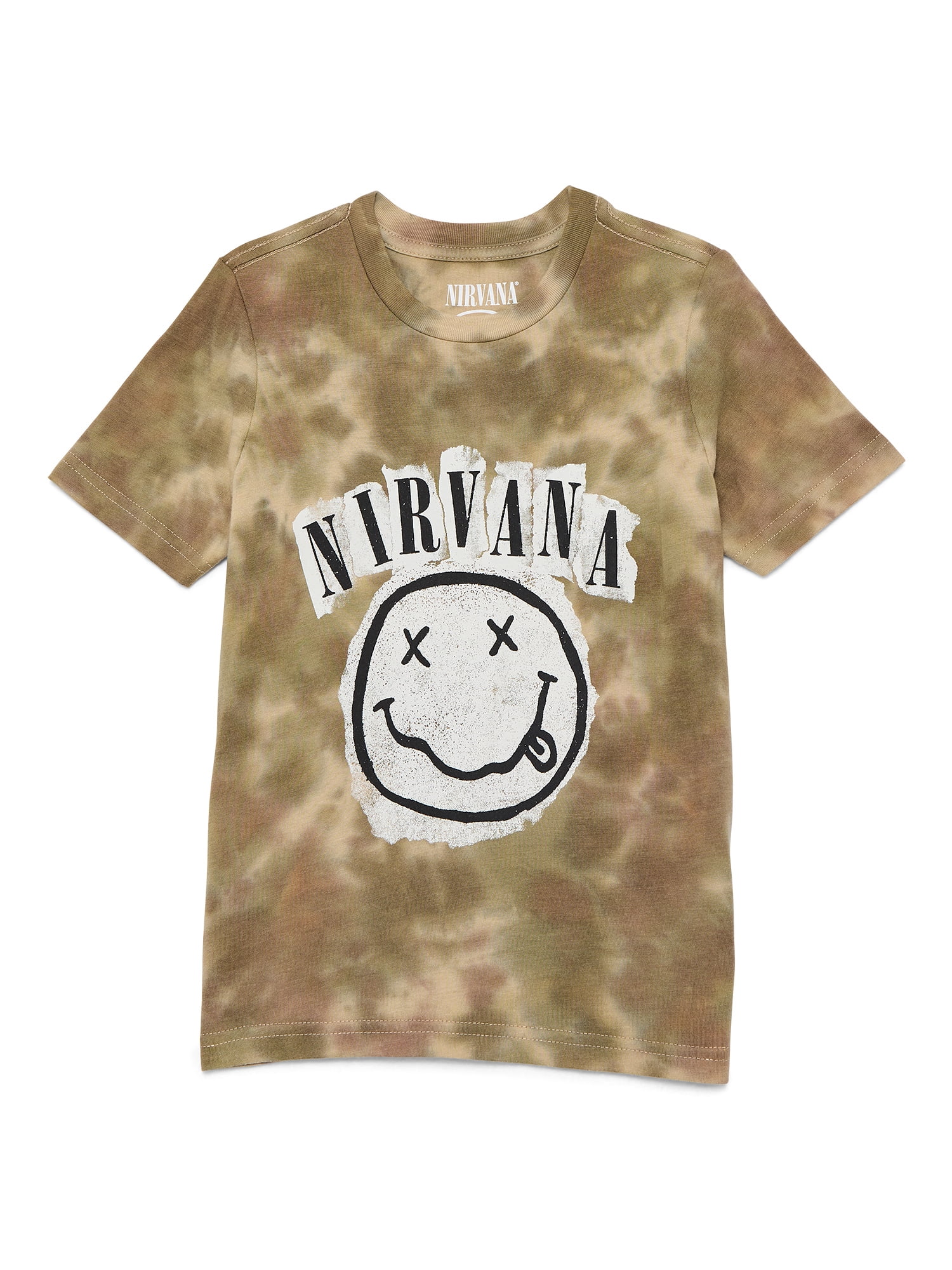 Nirvana Boys Tie Dye Graphic Tee with Short Sleeves, Sizes 4-18