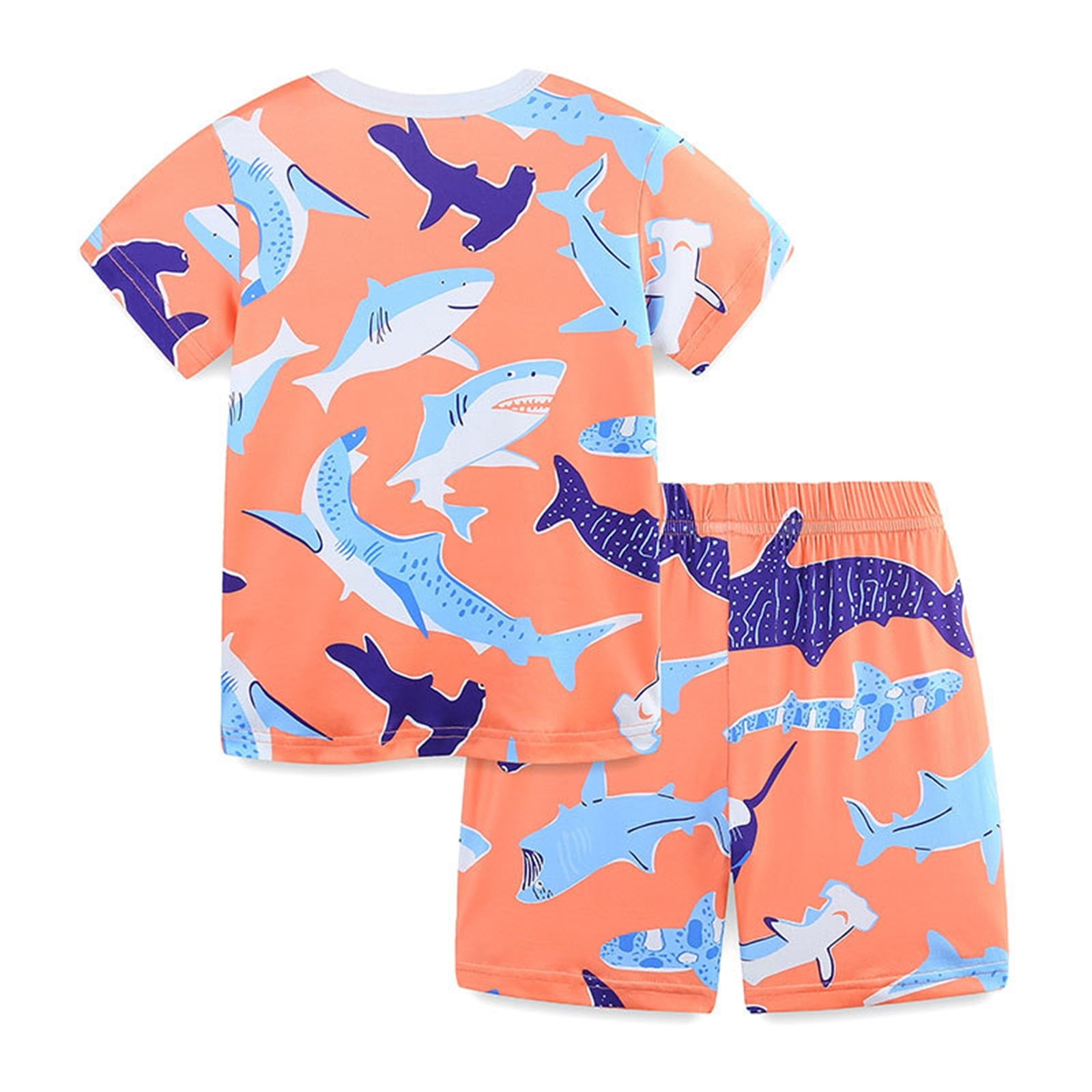 Outfits For Girls Clothes Fashion Printed Short Sleeved Home Two Piece Kids Clothing Sets - Image 5