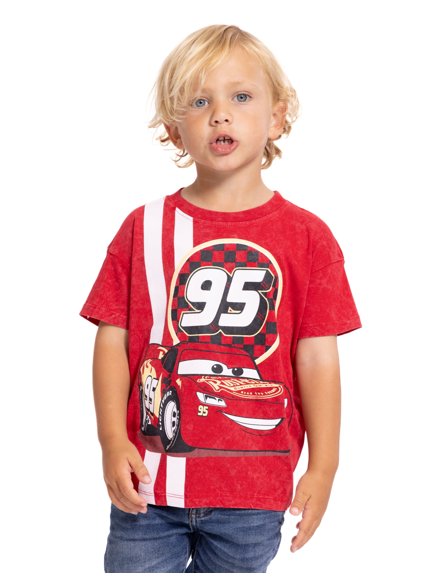 Pixar Cars Toddler Boys' Graphic Tee with Short Sleeves, Sizes 12M-5T