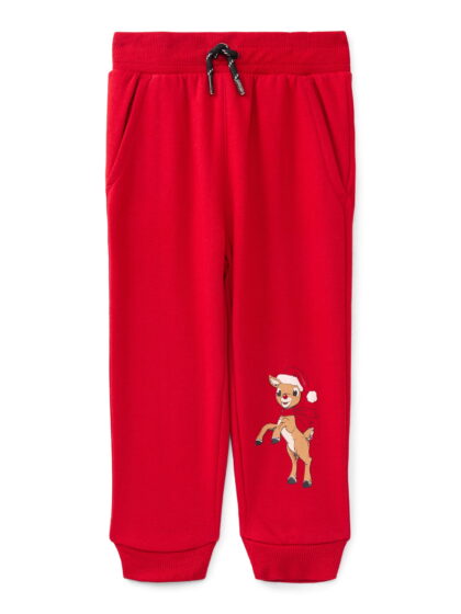 Rudolph the Red Nosed Reindeer Unisex Toddler Holiday Graphic Jogger Pants, Sizes 12M-5T