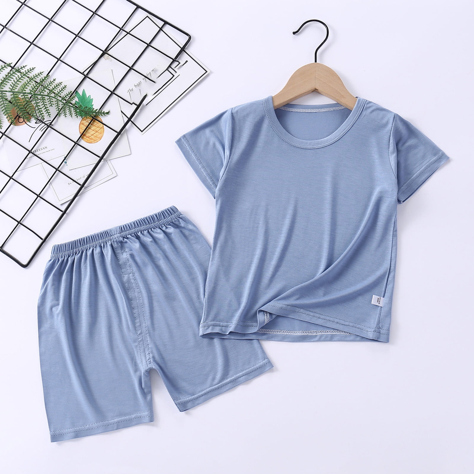 Rvkxad 2T Toddler Boy Clothes Kids Baby Boy Summer Outfit Cotton Short Sleeve Shirt Tops Short Sets Baby Boys Clothes - Image 3