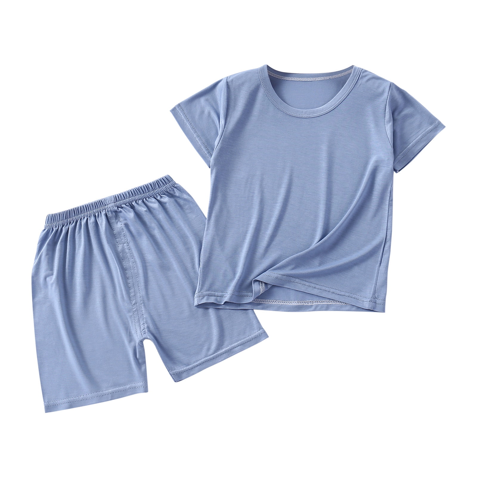 Rvkxad 2T Toddler Boy Clothes Kids Baby Boy Summer Outfit Cotton Short Sleeve Shirt Tops Short Sets Baby Boys Clothes