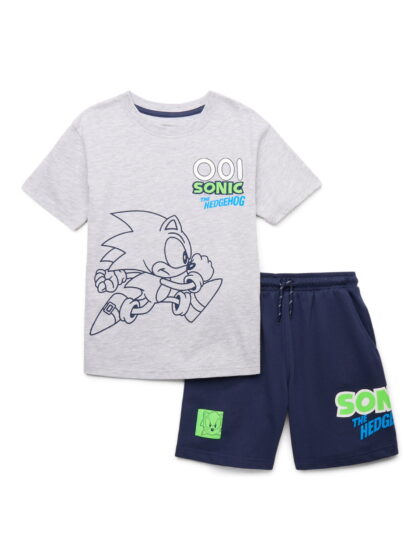 Sonic the Hedgehog Boys' Graphic Tee and Shorts Set, 2-Piece, Sizes 4-10