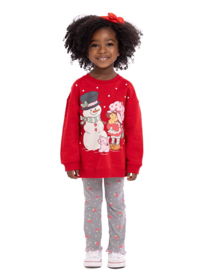 Strawberry Shortcake Toddler Girls Graphic Crewneck Sweatshirt and Flare Leggings Set, 2 Piece, Sizes 12M-5T