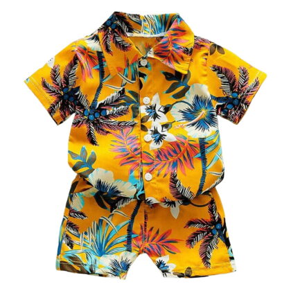 Toddler Boys' Short Sets 3T Boys Summer Clothes Kids Summer Funny Letter Outfits Shirt Short Sets Toddler Boy Clothes Gibobby(3-4 Years,Yellow)