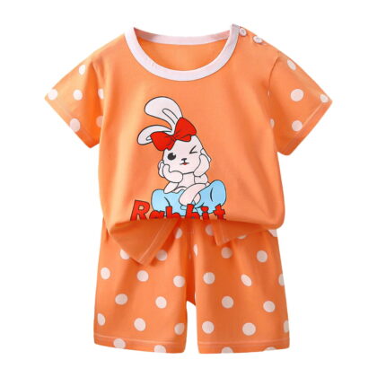 Toddler Boys' Short Sets 3T Boys Summer Clothes Kids Summer Funny Letter Outfits Shirt Short Sets Toddler Boy Clothes Gibobby(5-6 Years,Orange)