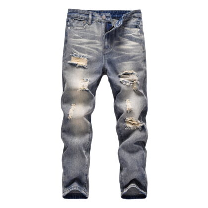 Toddler Boy'S Skinny Fit Ripped Distressed Fashion Denim Jeans Pants Kids Clothes Size 4-5T