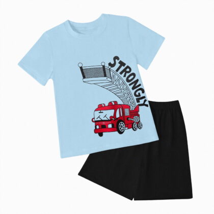 Toddler Clothes for Boys Little Boy Outfit Child Kids Spring Summer Cotton Cartoon Printed Short Sleeve Running Suit 6M 12M 18M 24M 3T 4T T-shirt+Shorts T-Shirt Tops+Long Pants Two Pieces Set