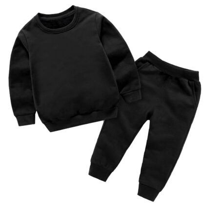 Toddler Kids Athletic Clothes Sets Unisex Boys Girls Long Sleeve Sweatshirt and Jogger Pants Sweatsuit Sets Fall Winter Outfits