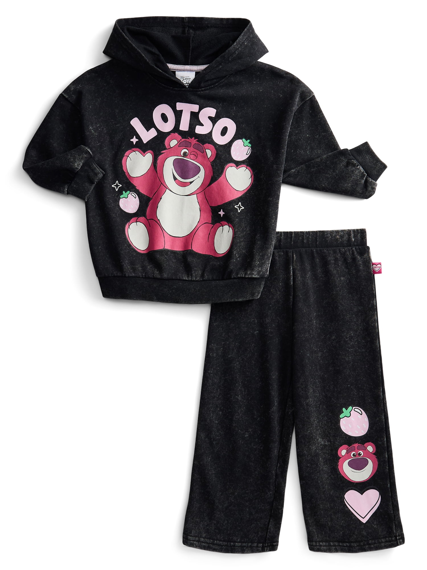 Toy Story Lotso Toddler Girls' Graphic Hoodie and Matching Sweatpants Set, 2-Piece, Sizes 12M-5T