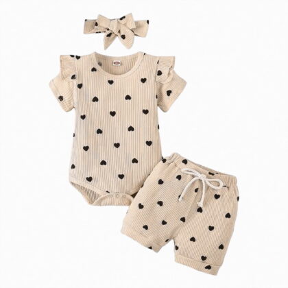 UAYOTSE Baby Girl Clothes Outfits Romper Pants Cute Bow Headband Hat Sets for Baby Girls kids clothing 12 18 month,Sizes 0-3 Months