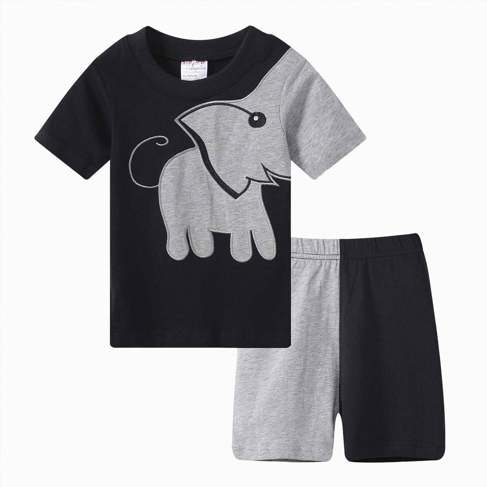 UAYOTSE Toddler Boy Summer Clothes Outfits Kids Cotton Short Sleeve Shirt Shorts Set 2 7 Years,Sizes 4-5 Years