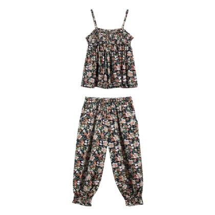 Utlike Girls Outfit Sets Kids Floral Cool Top And Pants Romper Outfit Playsuit Clothes Girls Holiday Dresses Sets Size 5 Years-6 Years