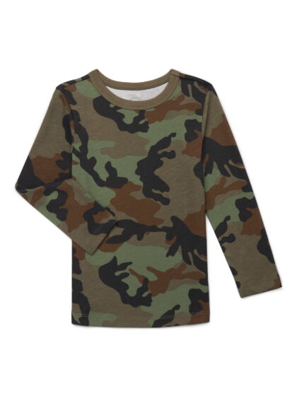 Wonder Nation Boys Long Sleeve Kid Tough T-Shirt, Sizes 4-18 & Husky