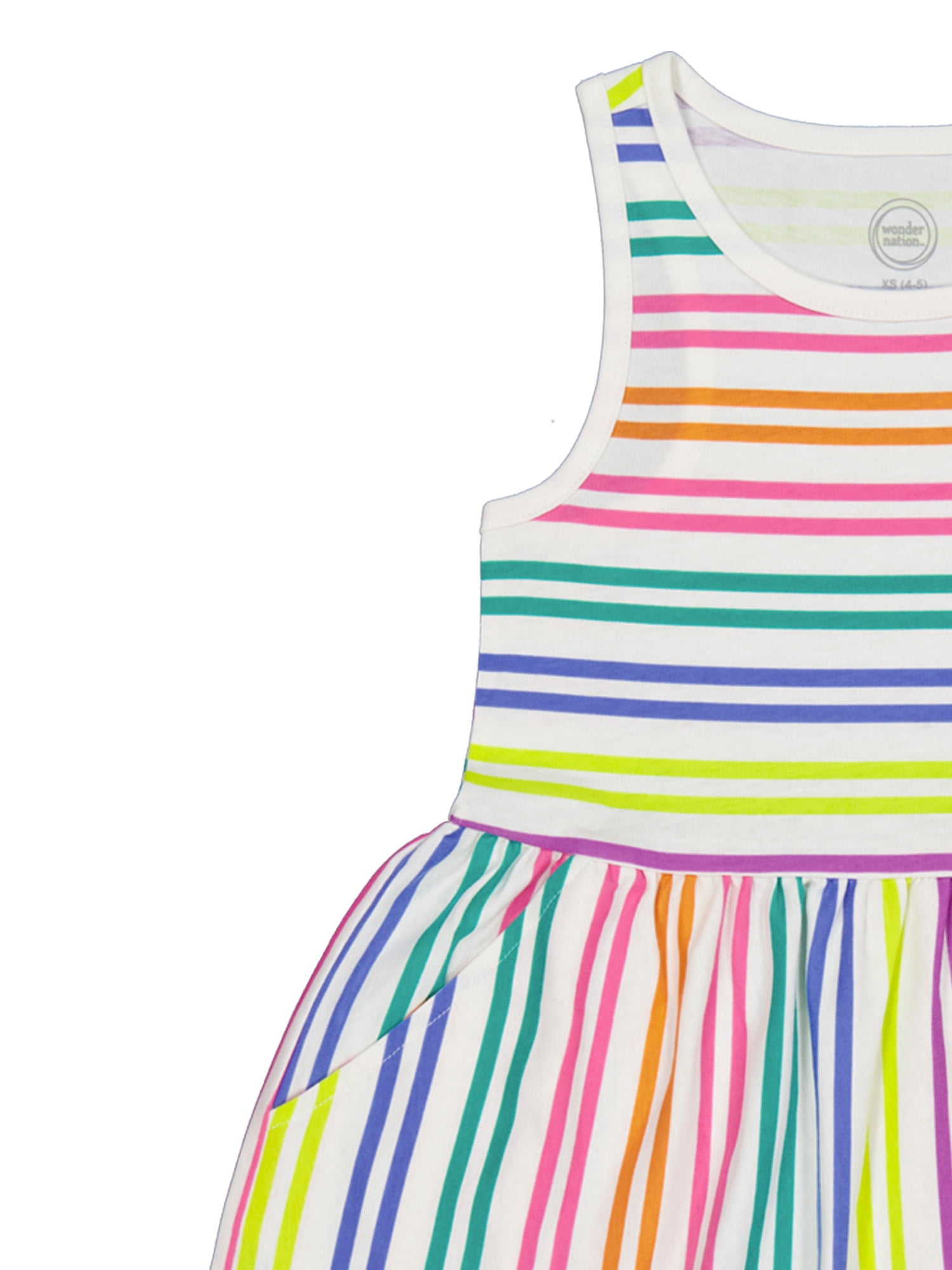 Wonder Nation Girls Play Dress and Short 2 Piece Set, Sizes XS-XLP - Image 3
