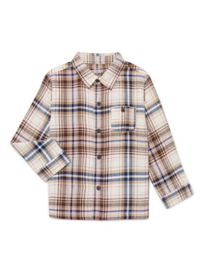 Wonder Nation Toddler Boy's Flannel Shirt, Sizes 12M-5T