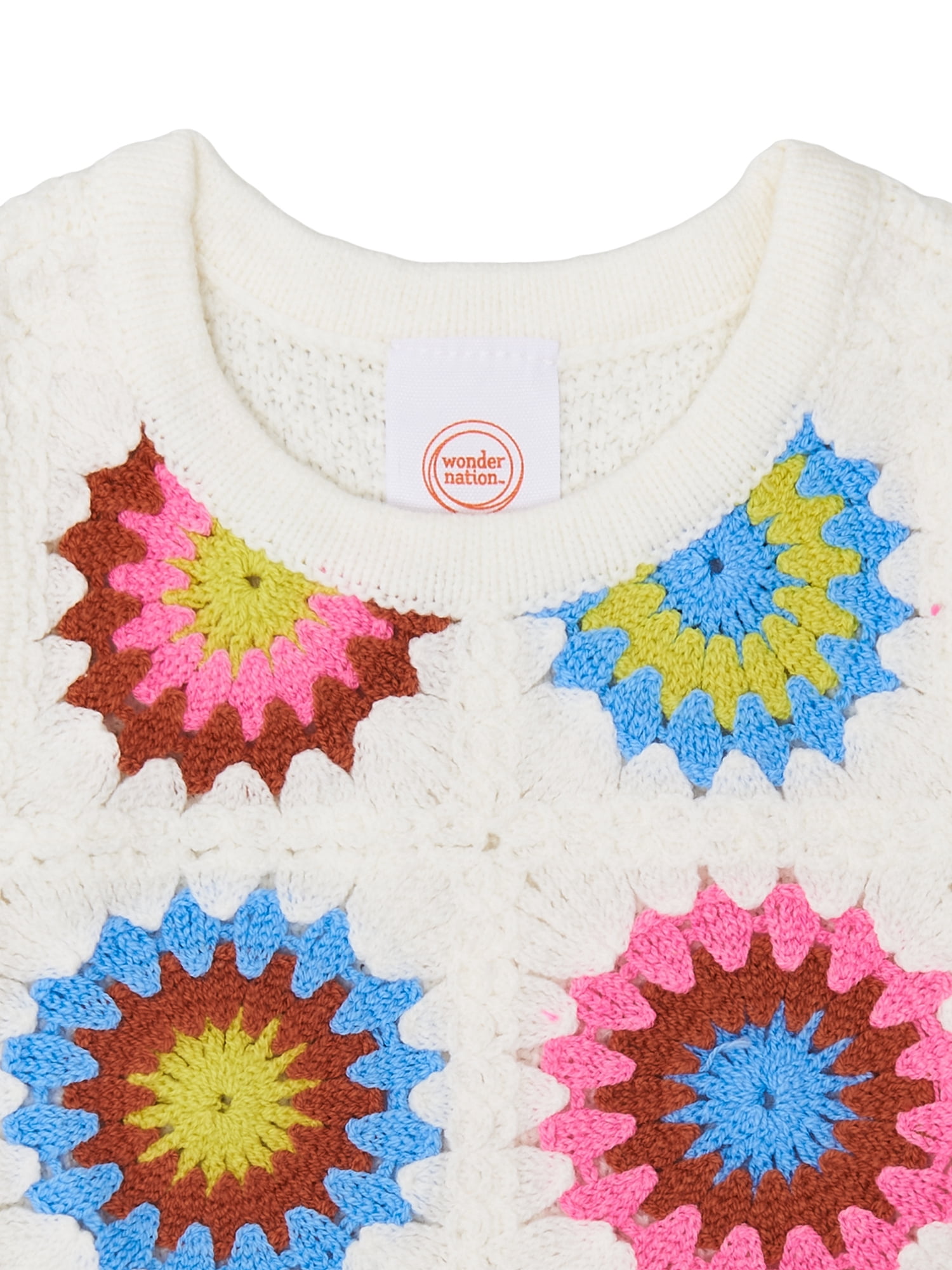 Wonder Nation Toddler Girl Crochet Tank and Short Set, Sizes 12M-5T - Image 4