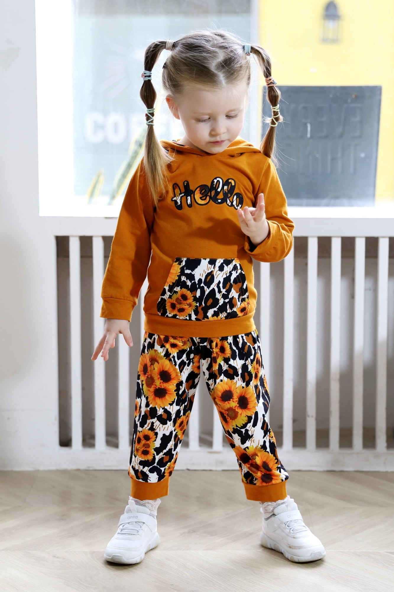 Younger Tree Toddler Baby Girl Fall Sweatshirt Clothes Kid Long Sleeve Hoodie Sweatsuit for 12-18 Months - Image 3
