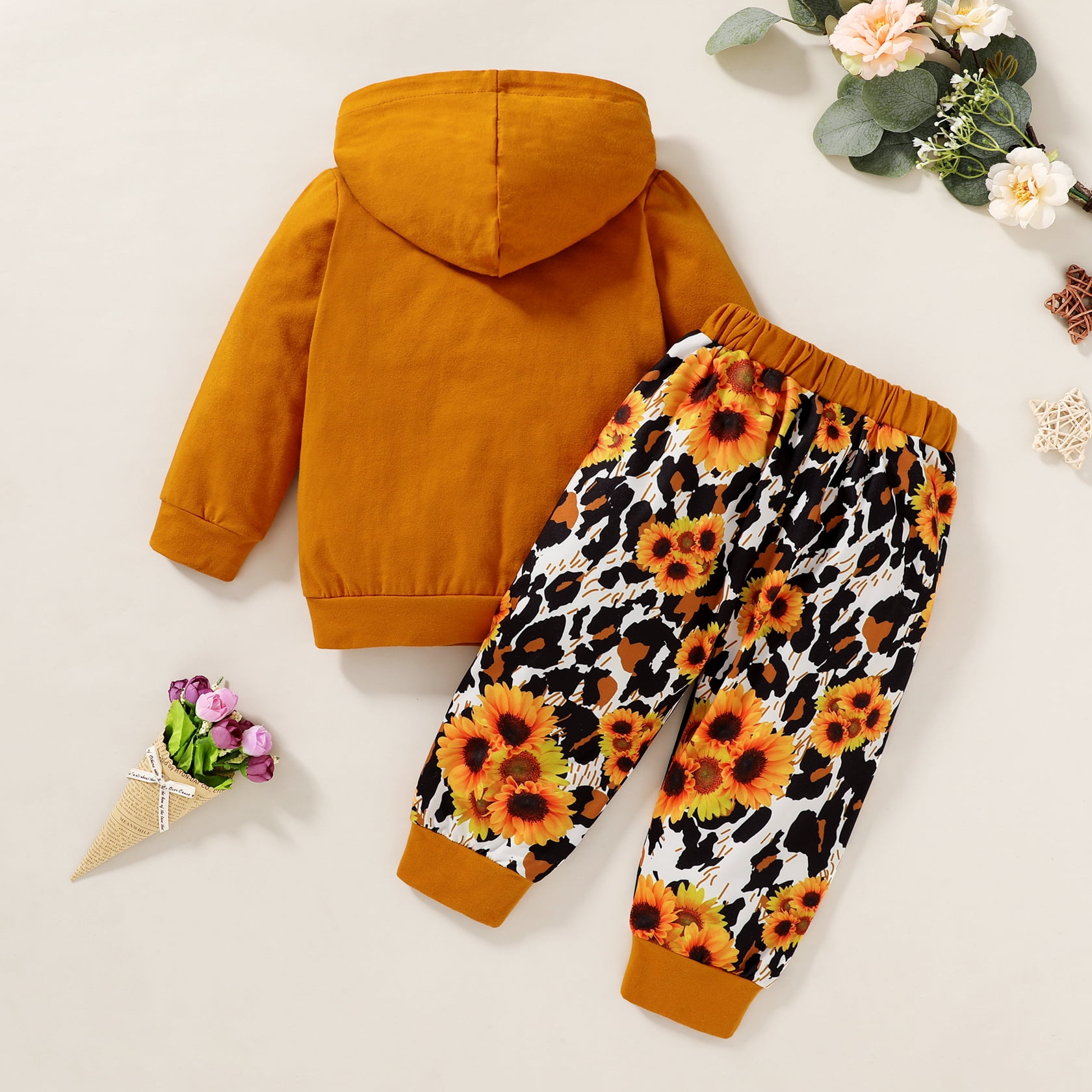 Younger Tree Toddler Baby Girl Fall Sweatshirt Clothes Kid Long Sleeve Hoodie Sweatsuit for 12-18 Months - Image 5
