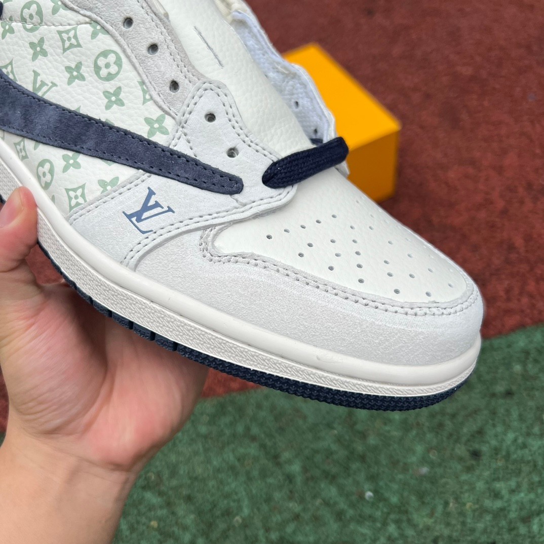 aj1 LV Louis vuitton x Travis Scott x Air Jordan 1 Low YQ2088-688 - Image 4
