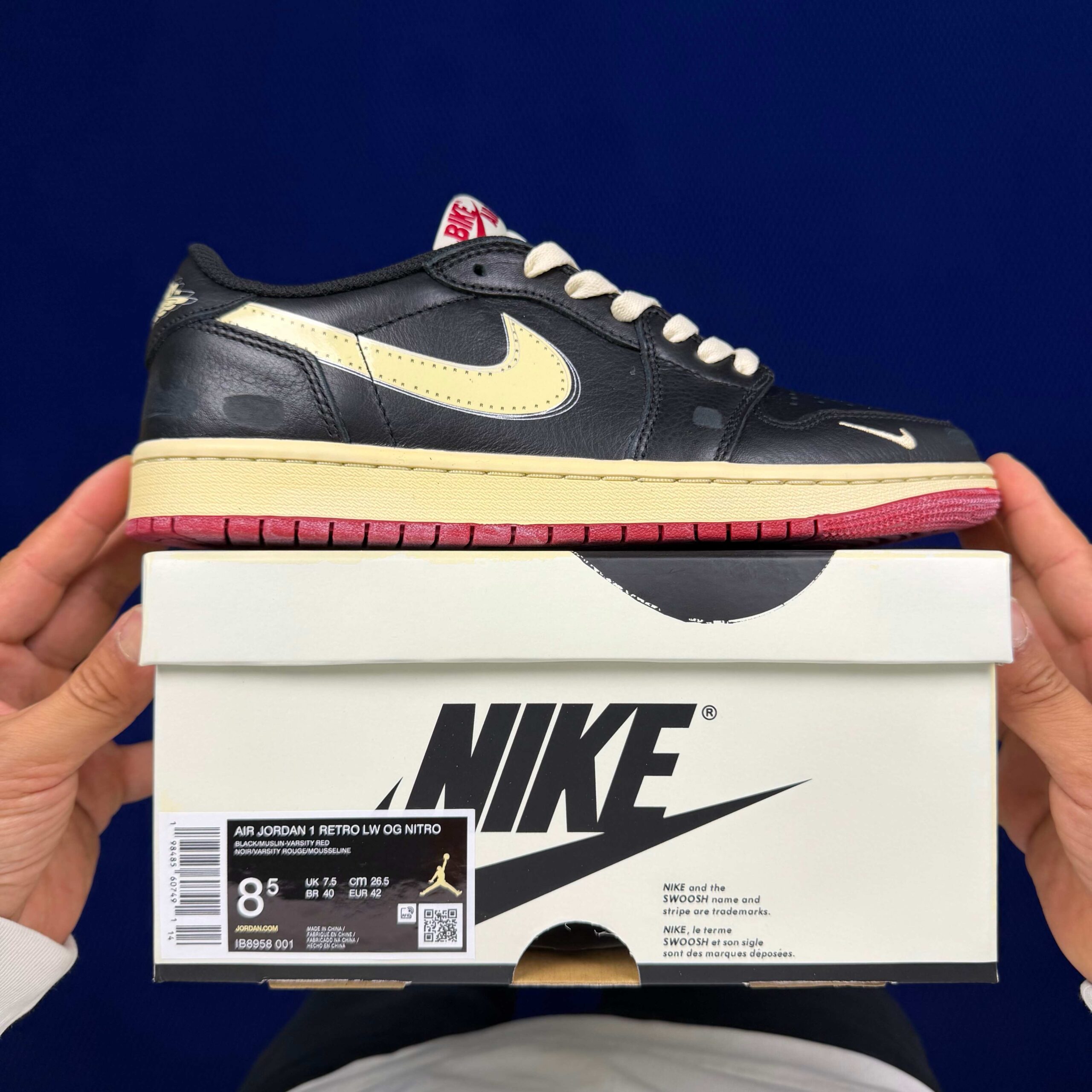 DT AJ1Low Nigel Sylvester x Jordan Air Jordan 1 Retro Low IB8958-001 - Image 3