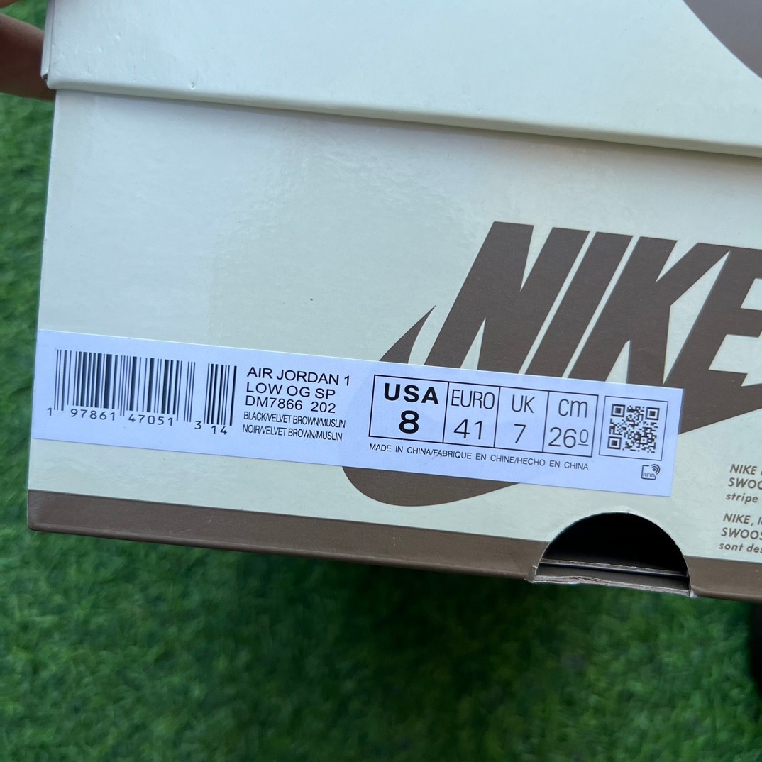 aj1 2.0 Travis Scott x Air Jordan 1 Low OG "Velvet Brown" DM7866-2 - Image 2