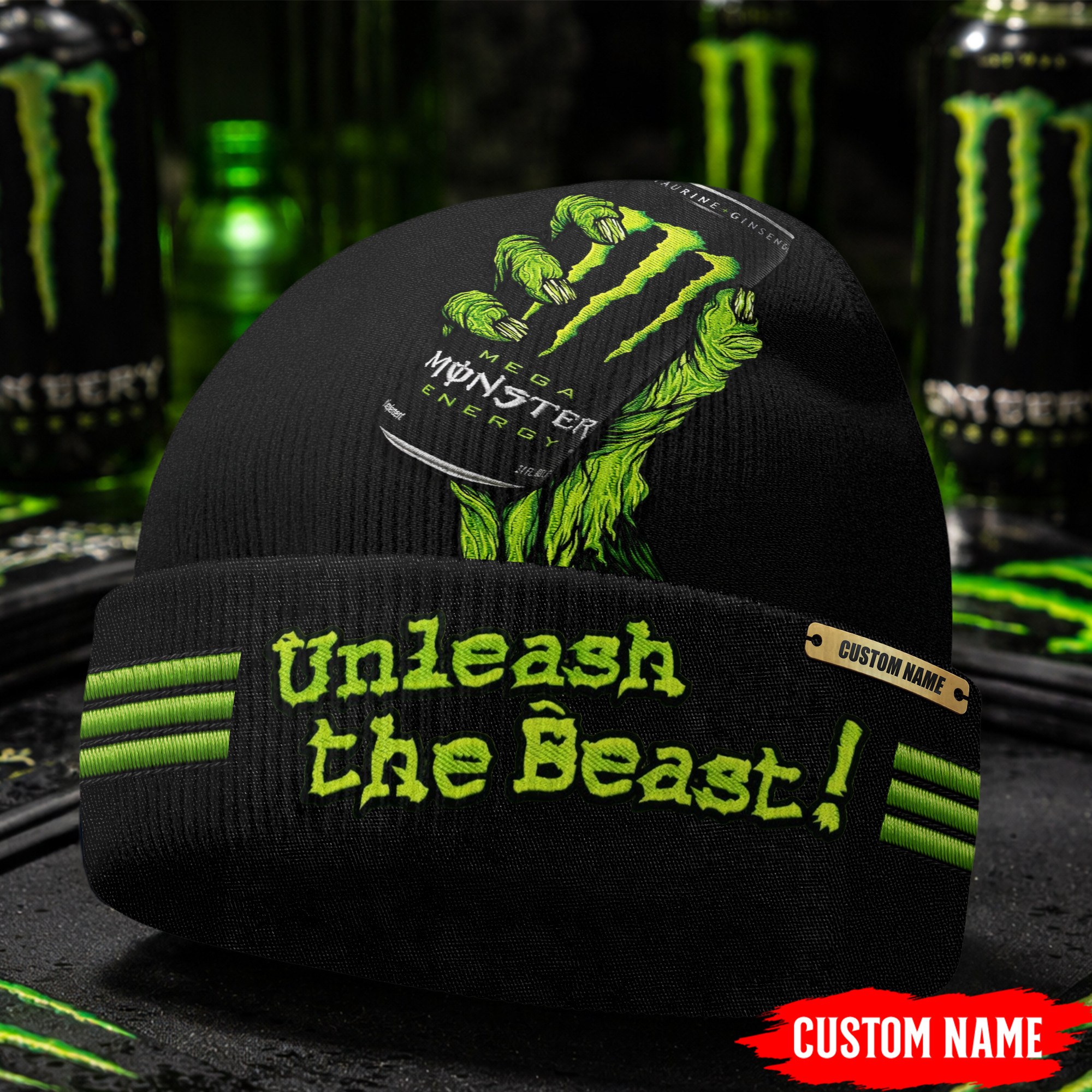 Monster Energy Premium Beanie Hat - Stretchable, Warm, Unisex - Image 3