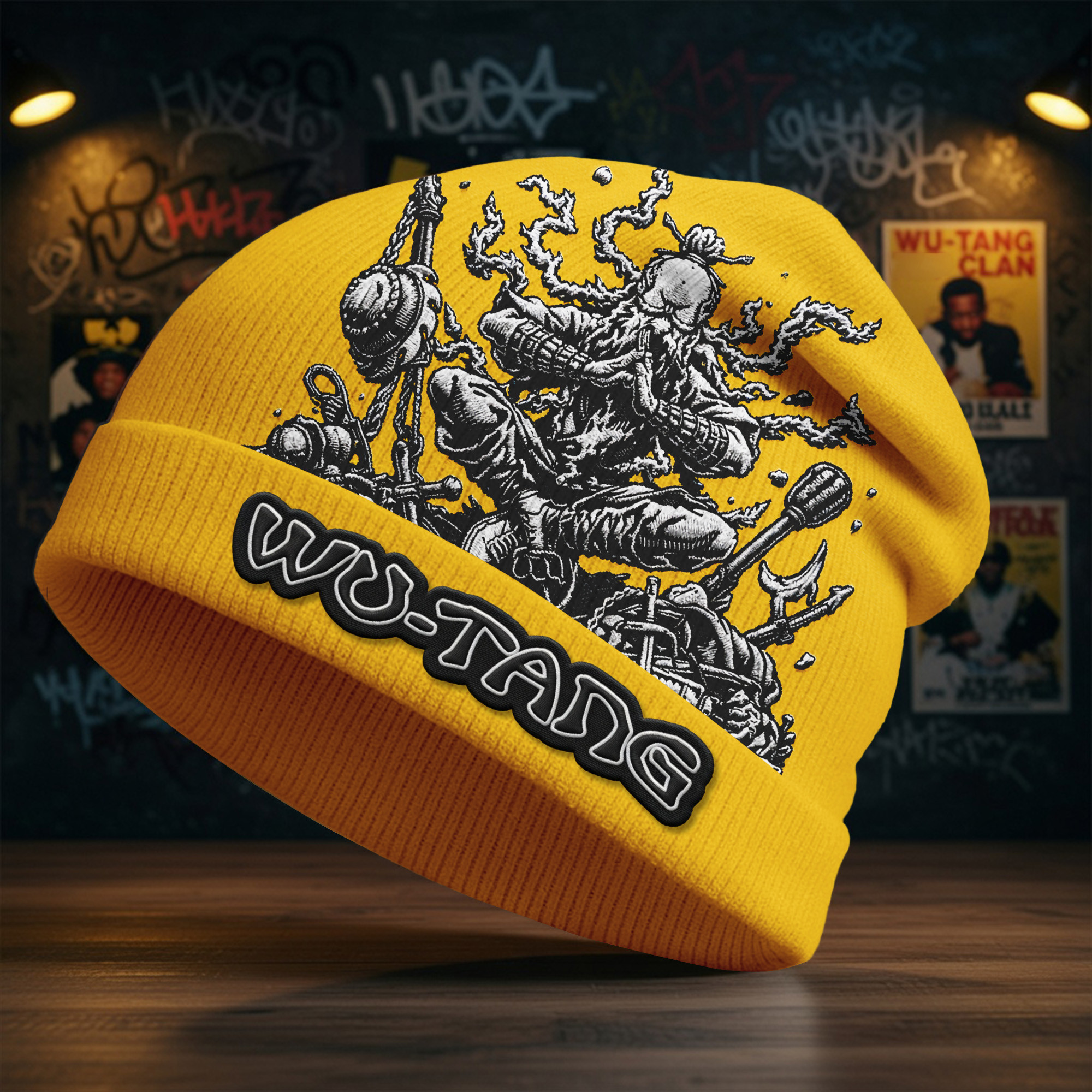 Wutang Clan Beanie Hat NY - Stretchable Winter Beanie - Image 3