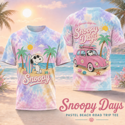 Snoopy All Over Print T-Shirt - Premium Polyester