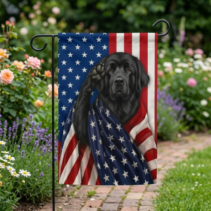 Newfoundland Dog Hawaiian Shirt Flag - Double-Sided, Weather-Resistant