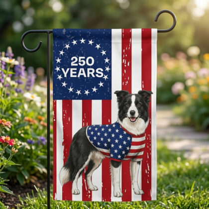 Border Collie Dog Hawaiian Shirt Collection 250 Years Anniversary Flag Decor