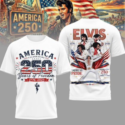Elvis Presley All Over Print T-Shirt - 100% Polyester