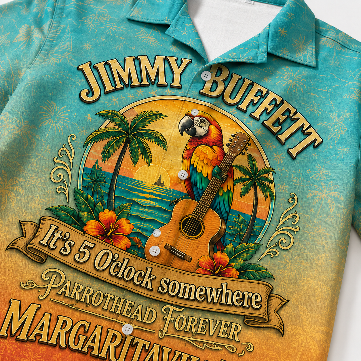 Jimmy Buffett Hawaiian Shirt for Men and Women – Polyester Spandex Blend - Image 4